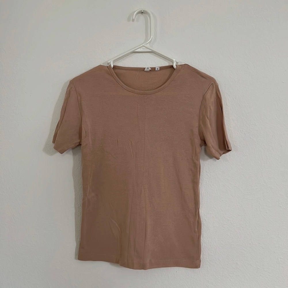Kotn Cotton Crewneck T-shirt in Blush Pink
